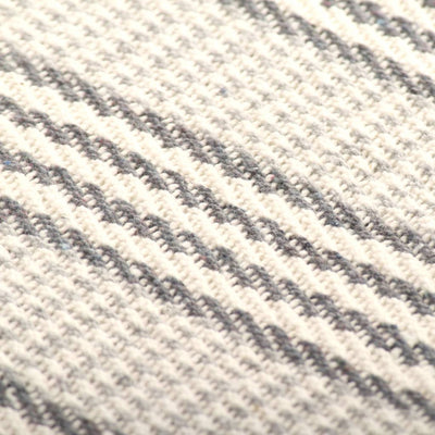 Throw Cotton Stripes 125x150 cm Grey and White Payday Deals