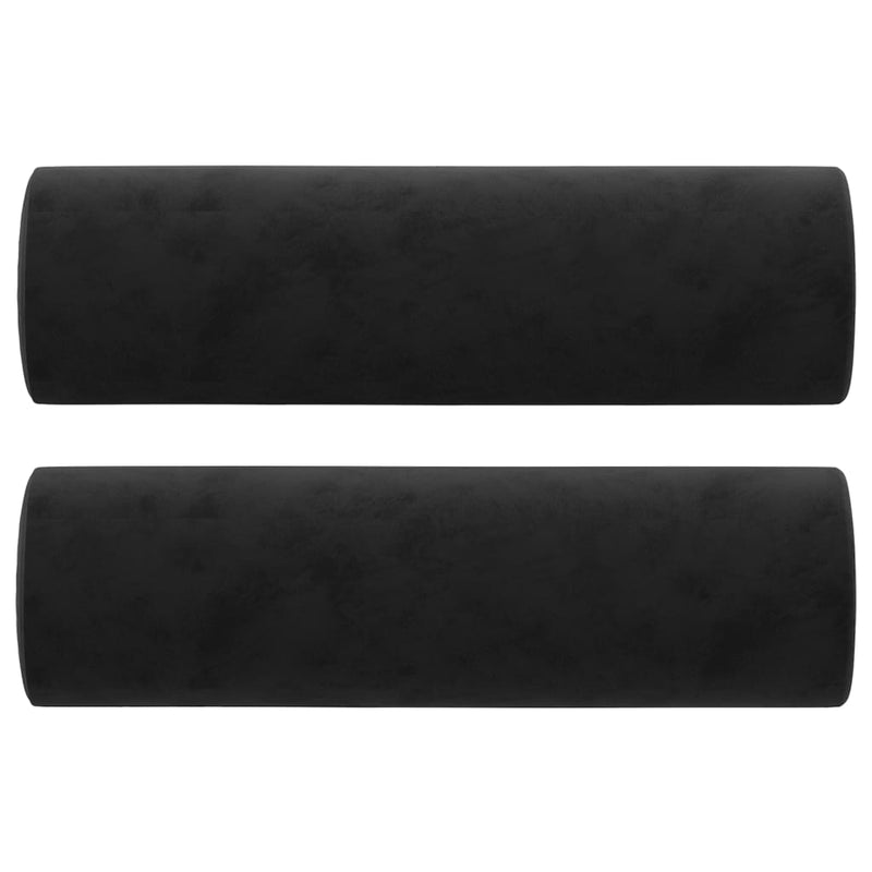 Throw Pillows 2 pcs Black Diameter 15x50 cm Velvet Payday Deals