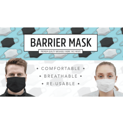 TIGERPLAST Fabric Face Mask Washable Reusable Mask Protect Anti-Microbial Mouth Cover - Black Payday Deals