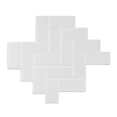 Tiles 3D Peel and Stick Wall Tile Herringbone White (30cm x 30cm x 10 sheets) Payday Deals