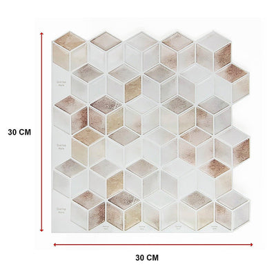 Tiles 3D Peel and Stick Wall Tile Shell Mosaic (30cm x 30cm x 10 sheets) Payday Deals