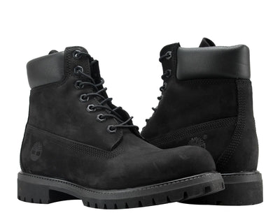 TIMBERLAND Mens 6-Inch Premium Waterproof Boots Original Iconic Shoes - Black Nubuck