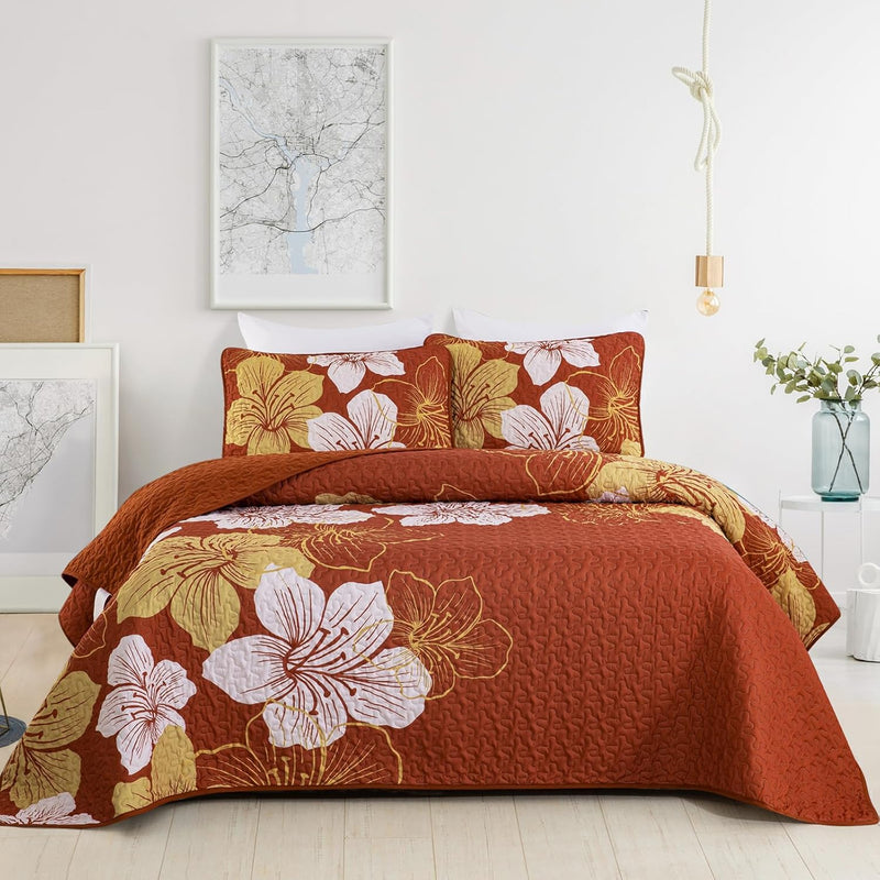 Toasty Quilted bedspread and pillowcovers set: Perfect for Cold Nights - Queen size Payday Deals