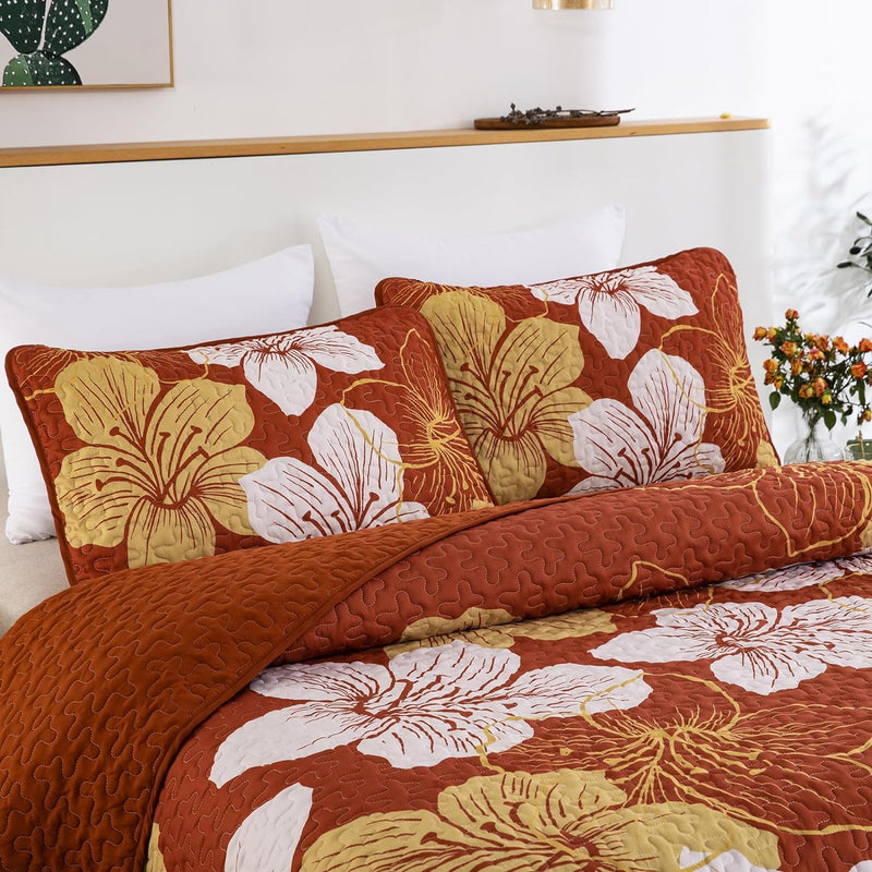 Toasty Quilted bedspread and pillowcovers set: Perfect for Cold Nights - Queen size Payday Deals