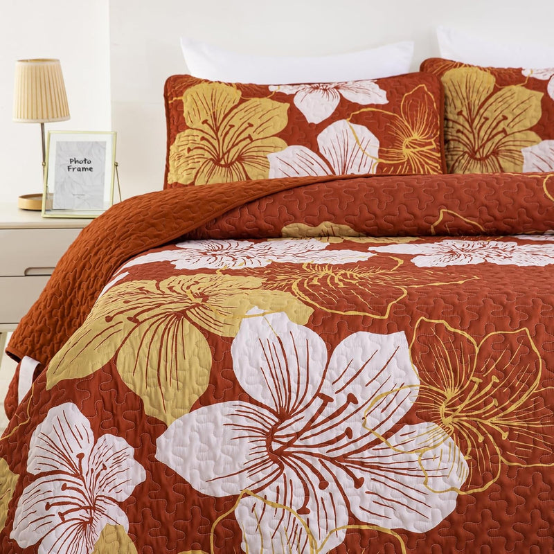 Toasty Quilted bedspread and pillowcovers set: Perfect for Cold Nights - Queen size Payday Deals