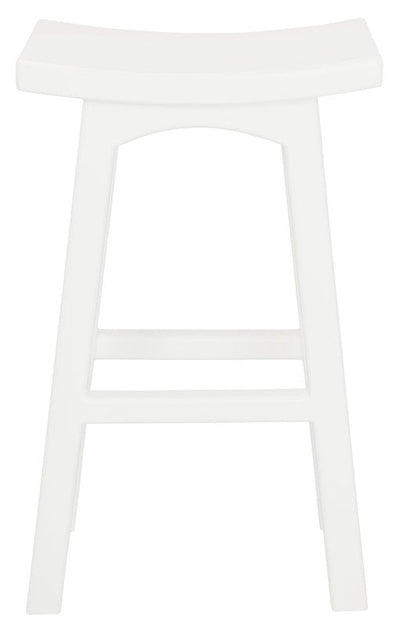 Tokyo Solid Mahogany Timber Barstool (White)