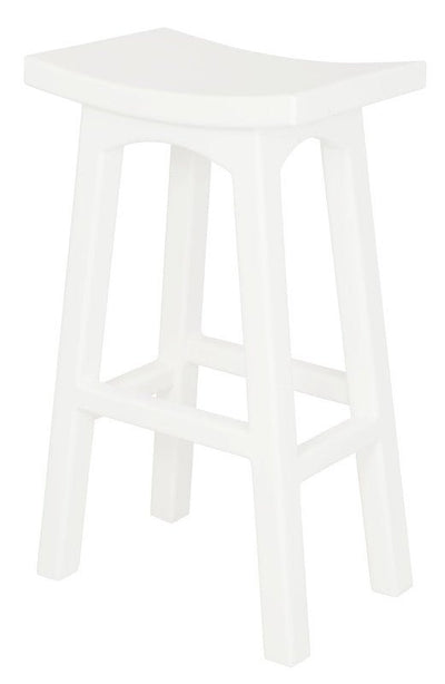 Tokyo Solid Mahogany Timber Barstool (White) Payday Deals