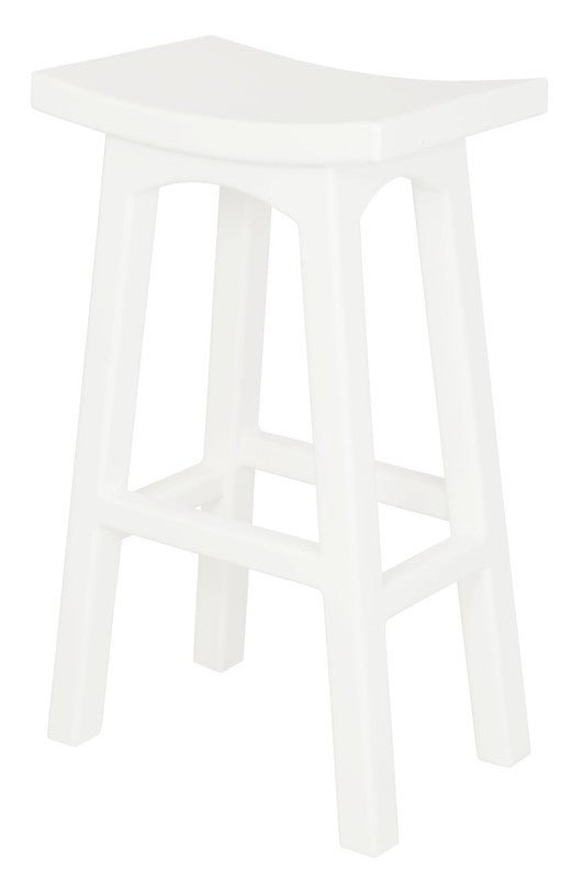 Tokyo Solid Mahogany Timber Barstool (White) Payday Deals