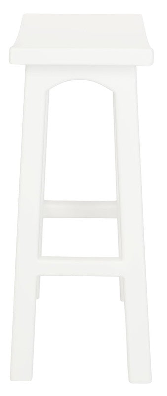 Tokyo Solid Mahogany Timber Barstool (White) Payday Deals