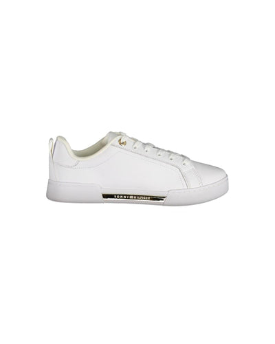 Tommy Hilfiger Women's White Polyester Sneaker - 40 EU