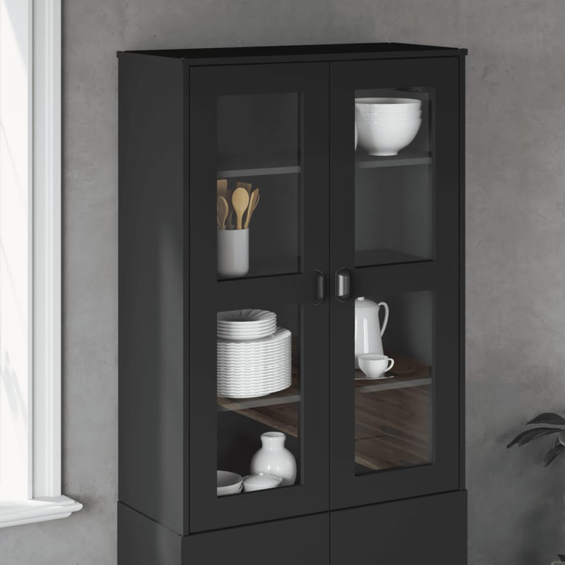 Top for Highboard VIKEN Black Engineered Wood Payday Deals