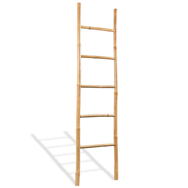 Towel Ladder with 5 Rungs Bamboo 150 cm Payday Deals