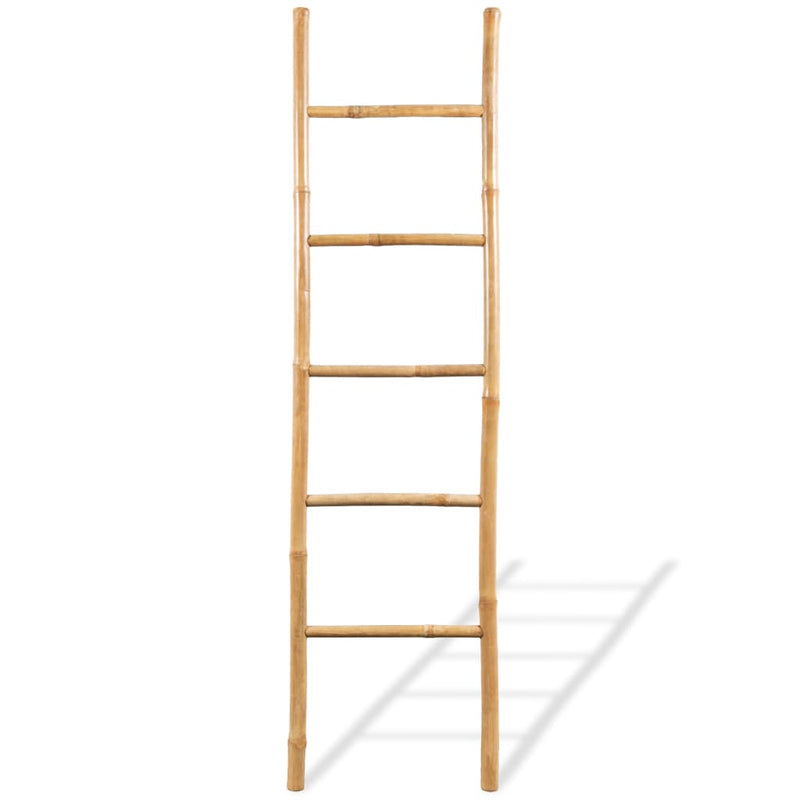 Towel Ladder with 5 Rungs Bamboo 150 cm Payday Deals