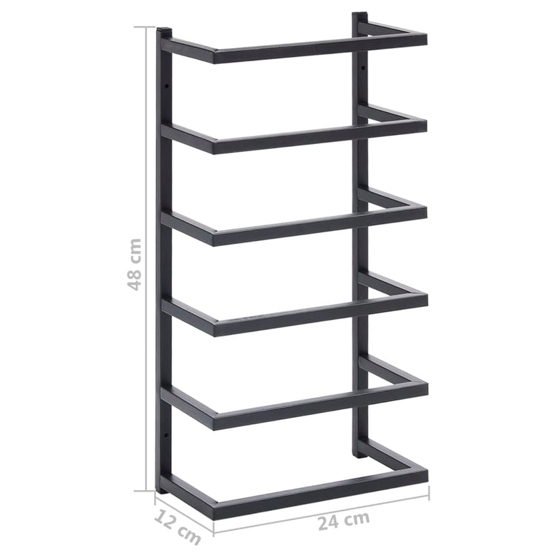 Towel Rack Black 24x12x48 cm Steel Payday Deals