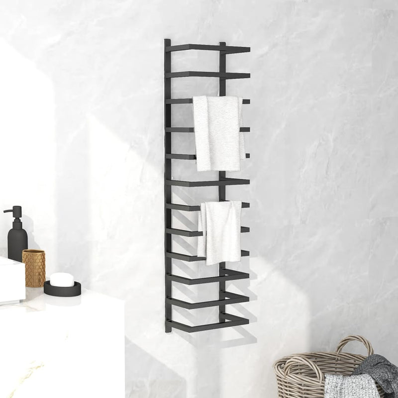 Towel Rack Black 24x12x96 cm Steel Payday Deals