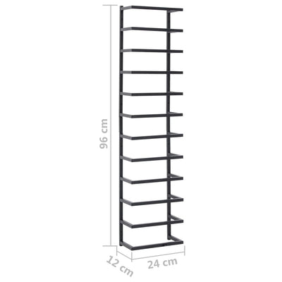 Towel Rack Black 24x12x96 cm Steel Payday Deals