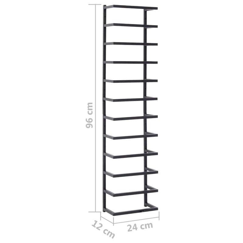 Towel Rack Black 24x12x96 cm Steel Payday Deals