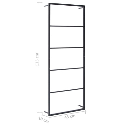 Towel Rack Black 45x10x115 cm Steel Payday Deals