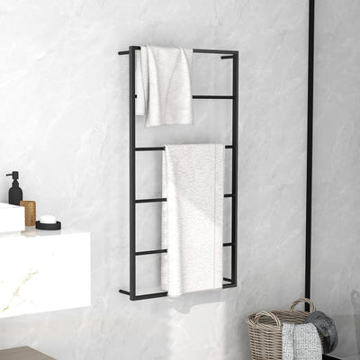 Towel Rack Black 60x10x116 cm Steel Payday Deals