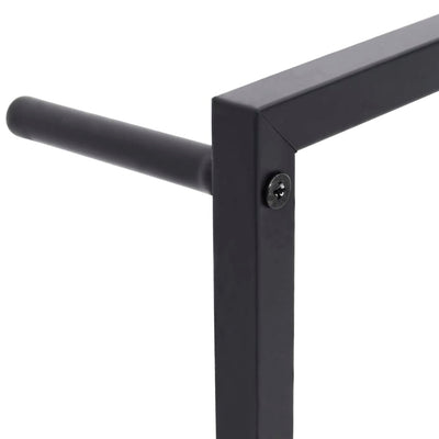 Towel Rack Black 60x10x116 cm Steel Payday Deals
