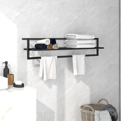 Towel Rack Black 95x25x22 cm Iron Payday Deals