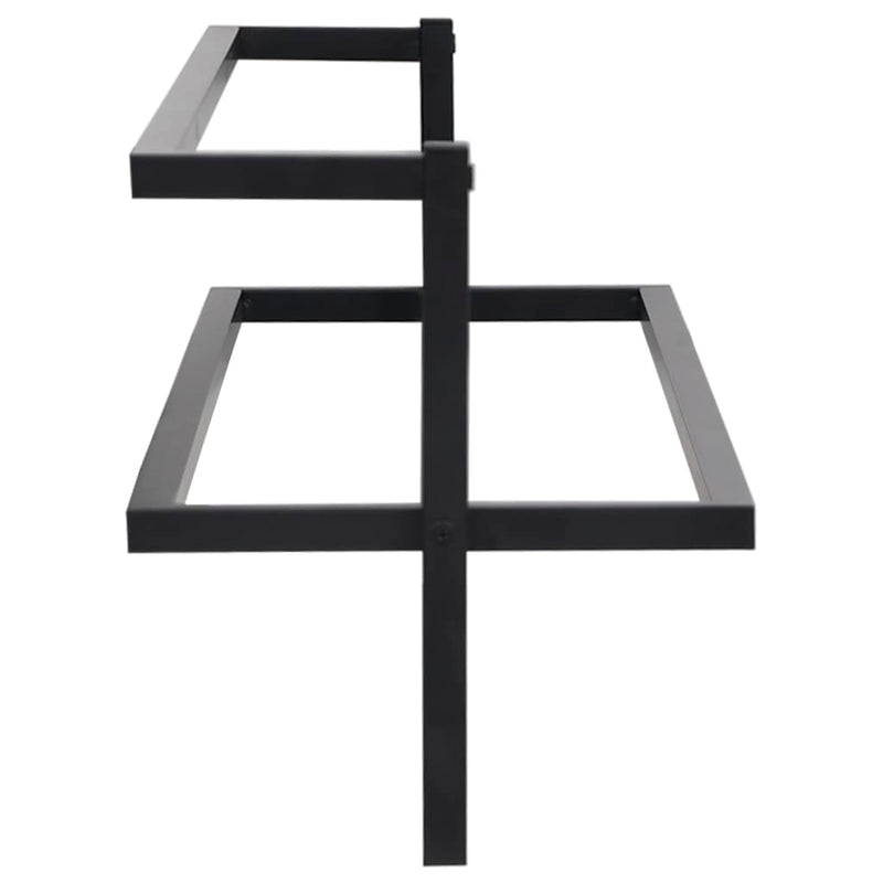 Towel Rack Black 95x25x22 cm Iron Payday Deals