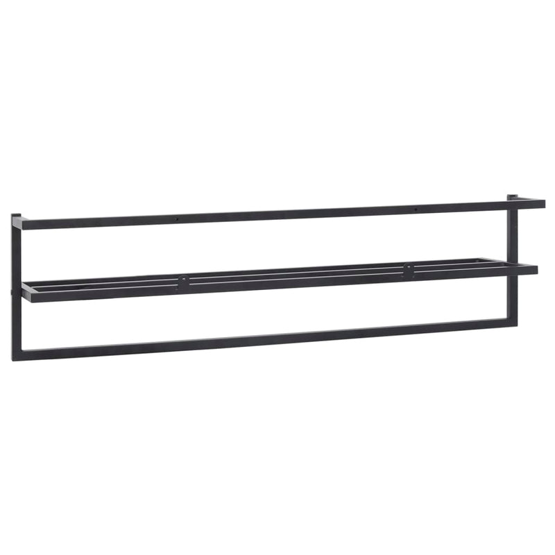 Towel Rack Black 95x25x22 cm Iron Payday Deals