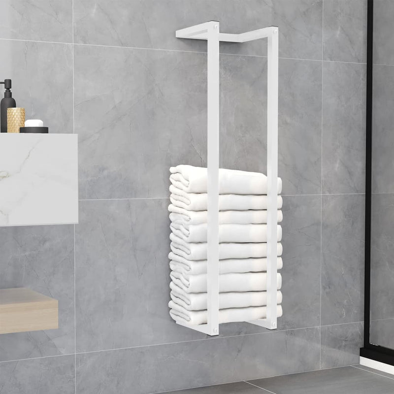 Towel Rack White 25x20x95 cm Steel Payday Deals