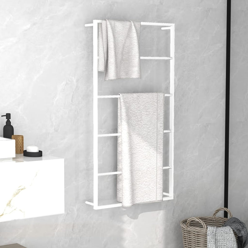 Towel Rack White 60x10x116 cm Steel Payday Deals