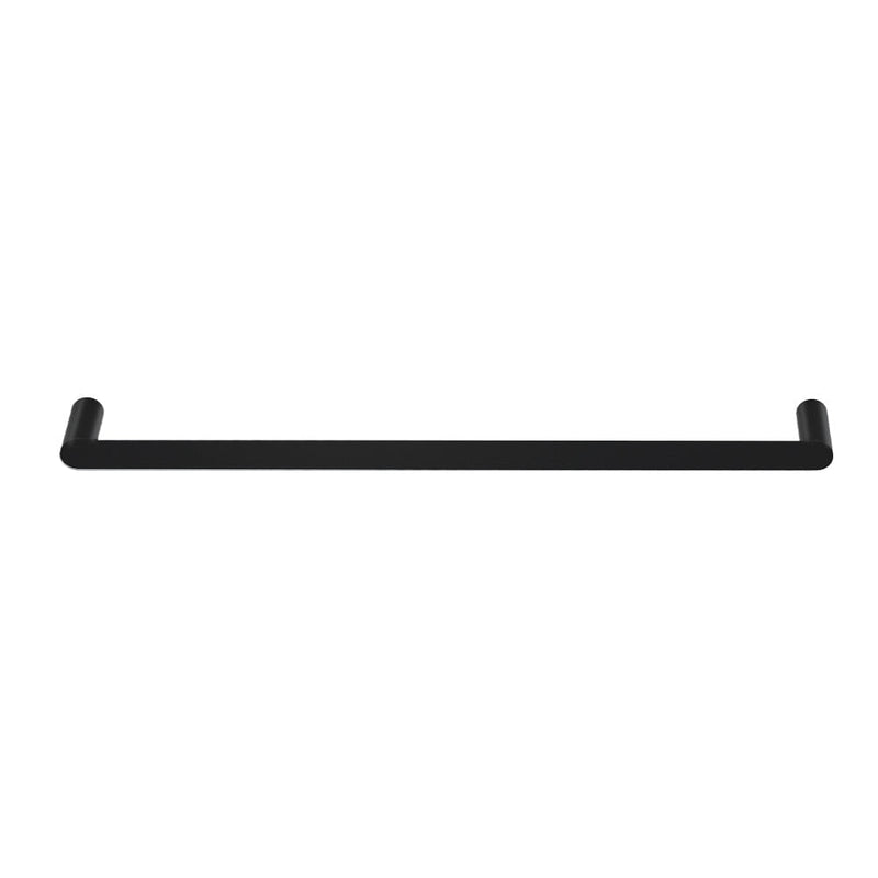 Towel Rail Rack Holder Single 600mm Wall Mounted Stainless Steel Black Payday Deals
