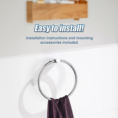 Towel Ring Rail Grade 304 Stainless Steel 18cm Payday Deals