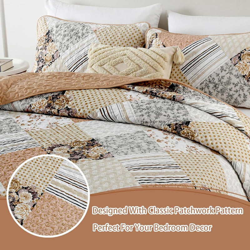 Transcendent Quilted bedspread and pillowcovers set: Elevated Comfort - Queen size Payday Deals