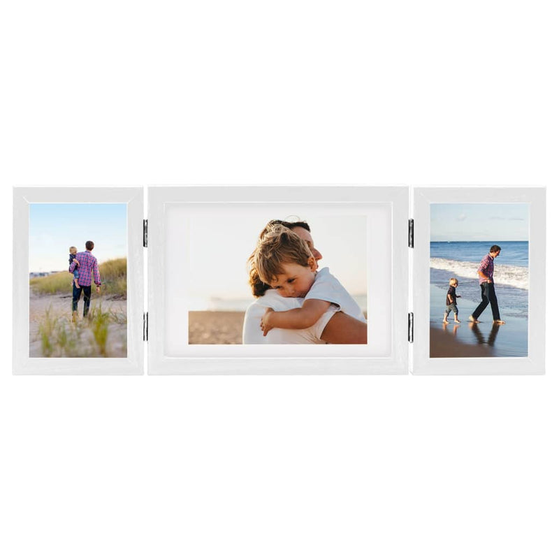 Trifold Photo Frame Collage White 22x15 cm+2x(10x15 cm) Payday Deals