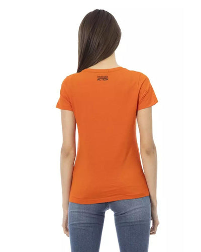 Trussardi Action Women's Orange Cotton Tops & T-Shirt - S Payday Deals