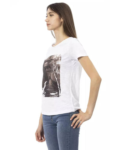 Trussardi Action Women's White Cotton Tops & T-Shirt - 2XL Payday Deals