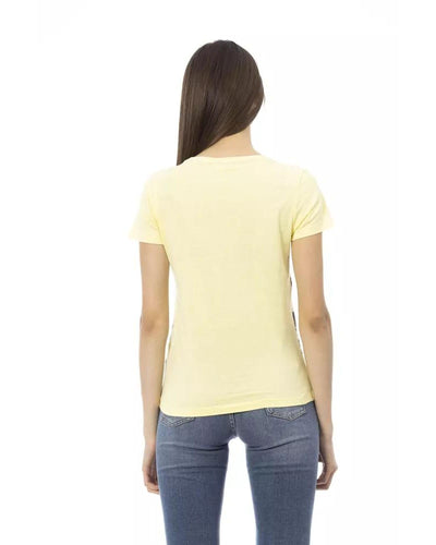 Trussardi Action Women's Yellow Cotton Tops & T-Shirt - S Payday Deals