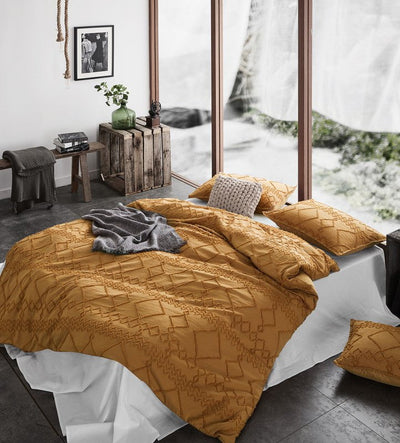 Tufted ultra soft microfiber quilt cover set-super king caramel Payday Deals