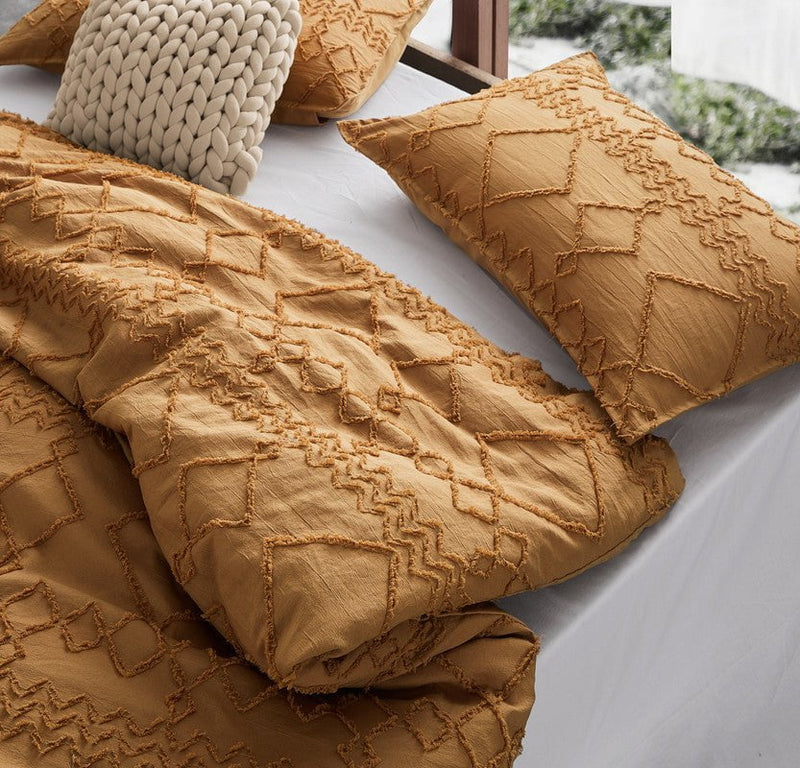 Tufted ultra soft microfiber quilt cover set-super king caramel Payday Deals