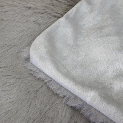 Tuscany Luxury Faux Sheep Wool Fur Throw Rug Grey Payday Deals