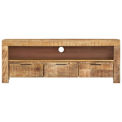 TV Cabinet 110x30x40 cm Solid Wood Rough Mango Payday Deals