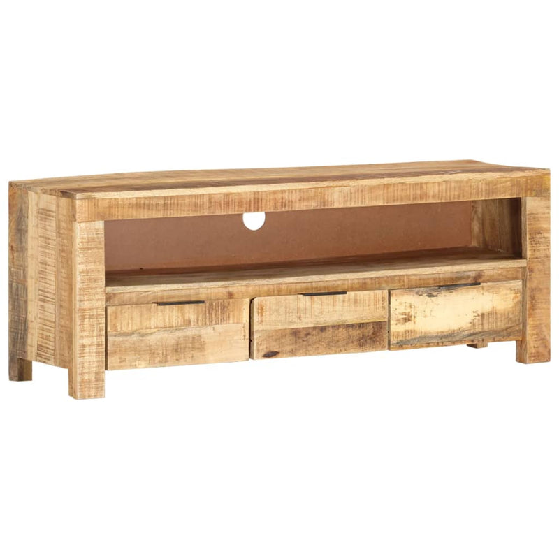 TV Cabinet 110x30x40 cm Solid Wood Rough Mango Payday Deals