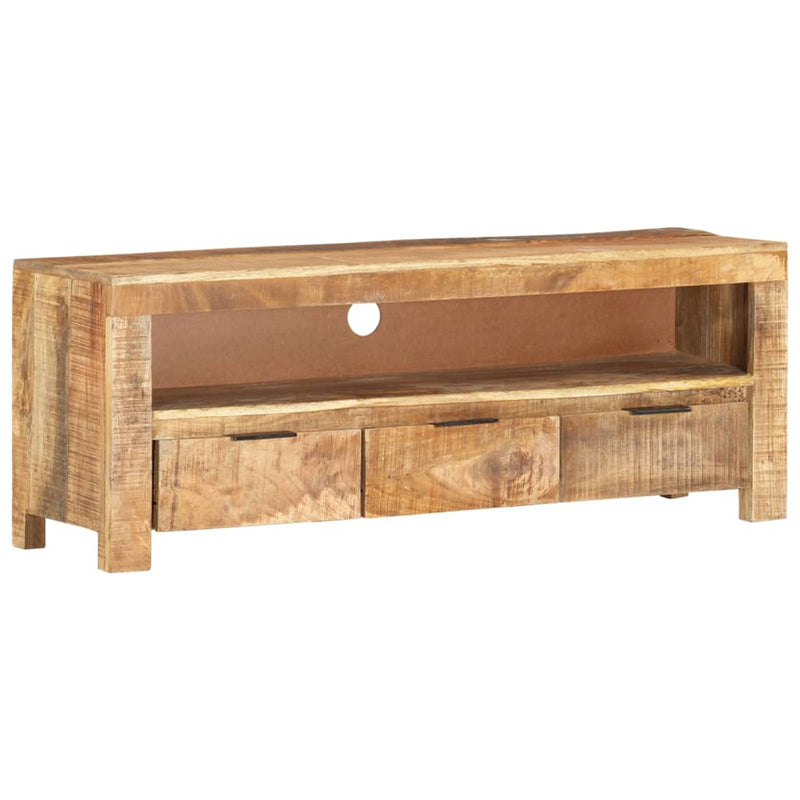 TV Cabinet 110x30x40 cm Solid Wood Rough Mango Payday Deals