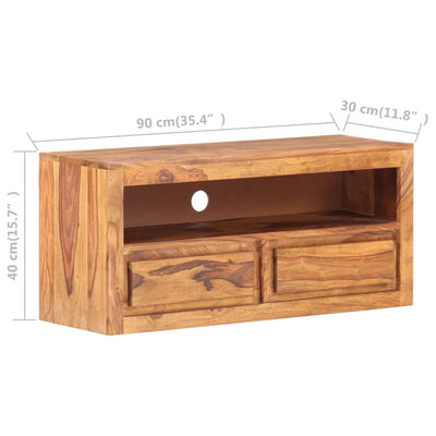 TV Cabinet 88x30x40 cm Solid Sheesham Wood Payday Deals