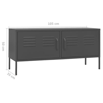 TV Cabinet Anthracite 105x35x50 cm Steel Payday Deals