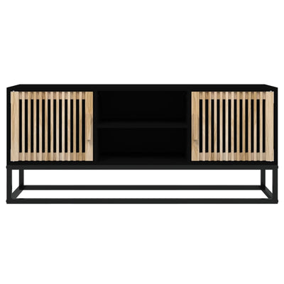 TV Cabinet Black 105x30x45 cm Engineered Wood and Iron Payday Deals