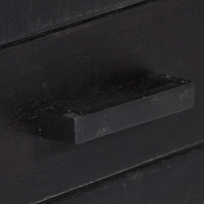 TV Cabinet Black 118x30x40 cm Solid Mango Wood Payday Deals