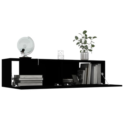TV Cabinet Black 120x30x30 cm Engineered Wood Payday Deals