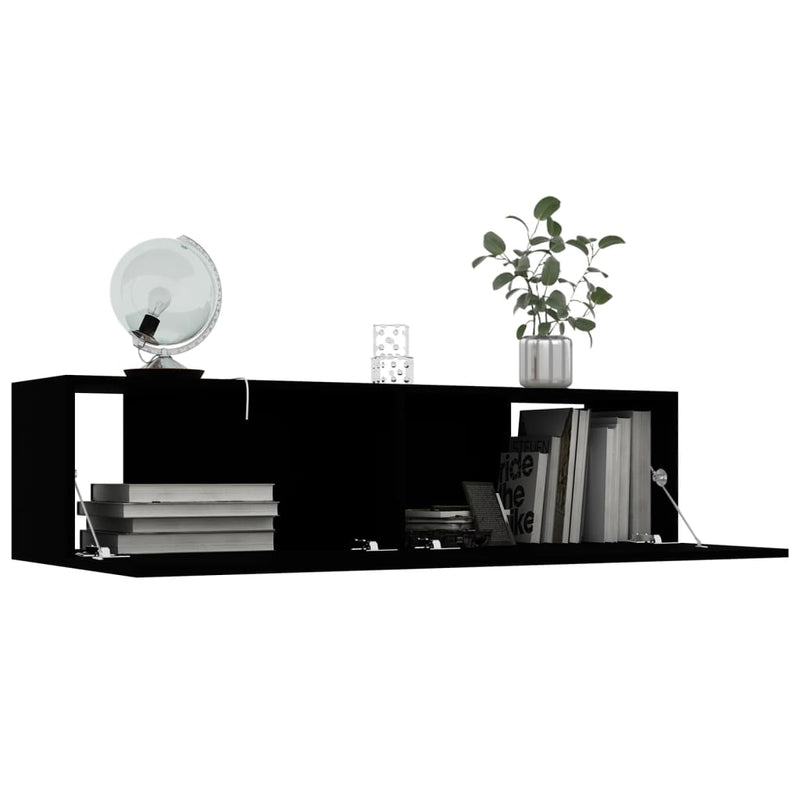 TV Cabinet Black 120x30x30 cm Engineered Wood Payday Deals
