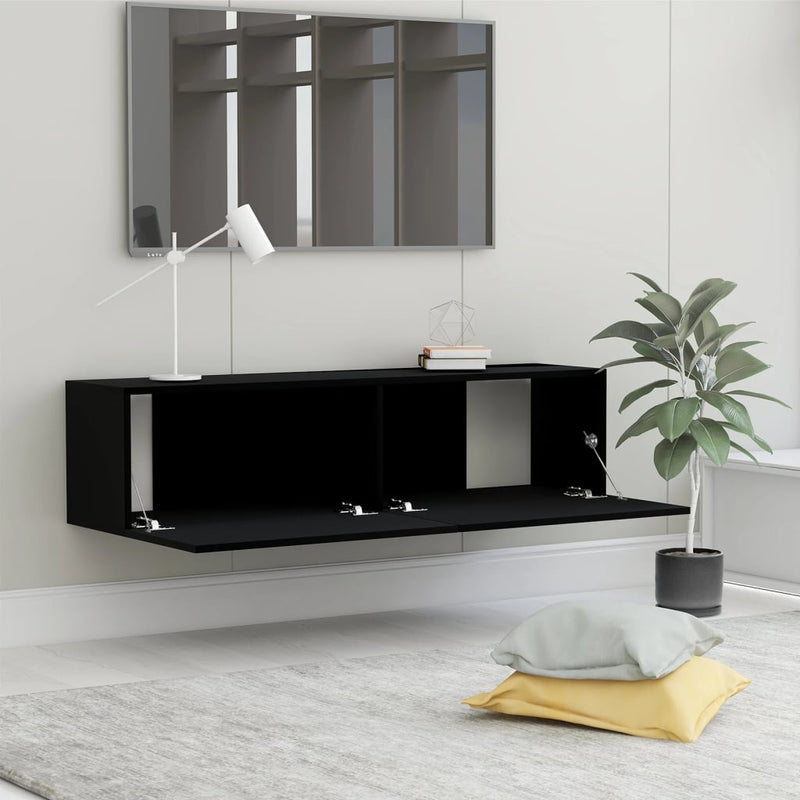 TV Cabinet Black 120x30x30 cm Engineered Wood Payday Deals