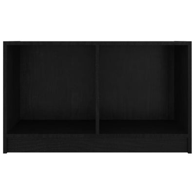 TV Cabinet Black 70x33x42 cm Solid Pinewood Payday Deals